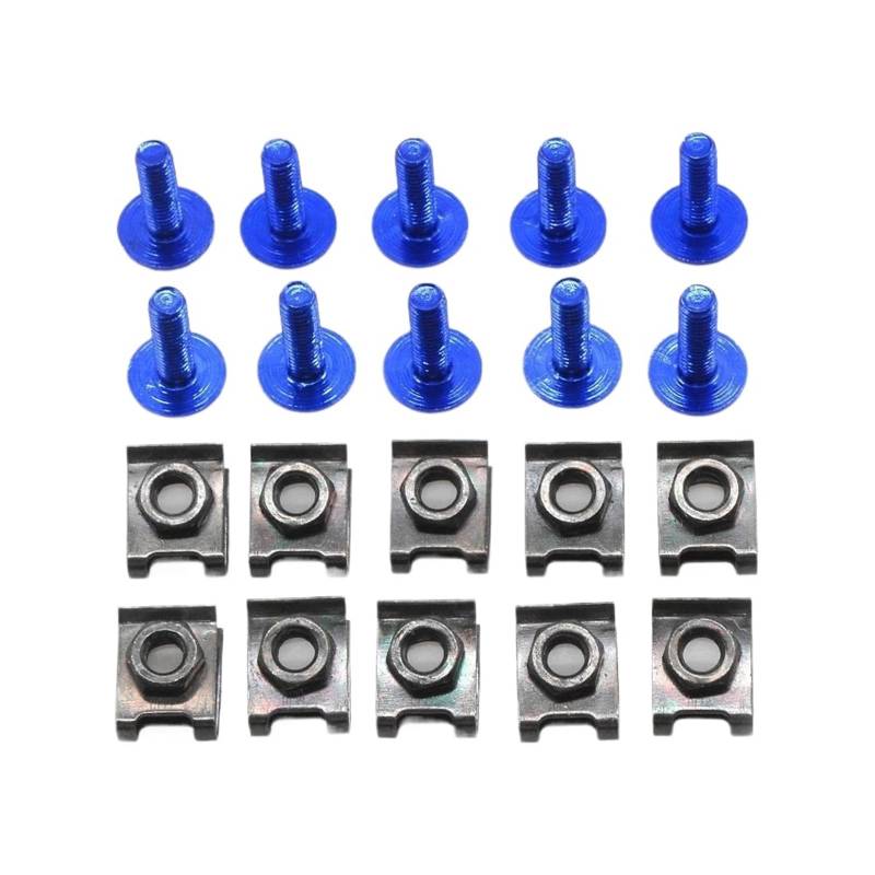 PVCUHWF Motorrad Schrauben Set Kompatibel Mit NSR125 Für CB250R Für CBR300R Motorrad Schraubenkombination Motorradschraubenkombination Schraubenverbindungsbolzen Dekoration(Blue) von PVCUHWF