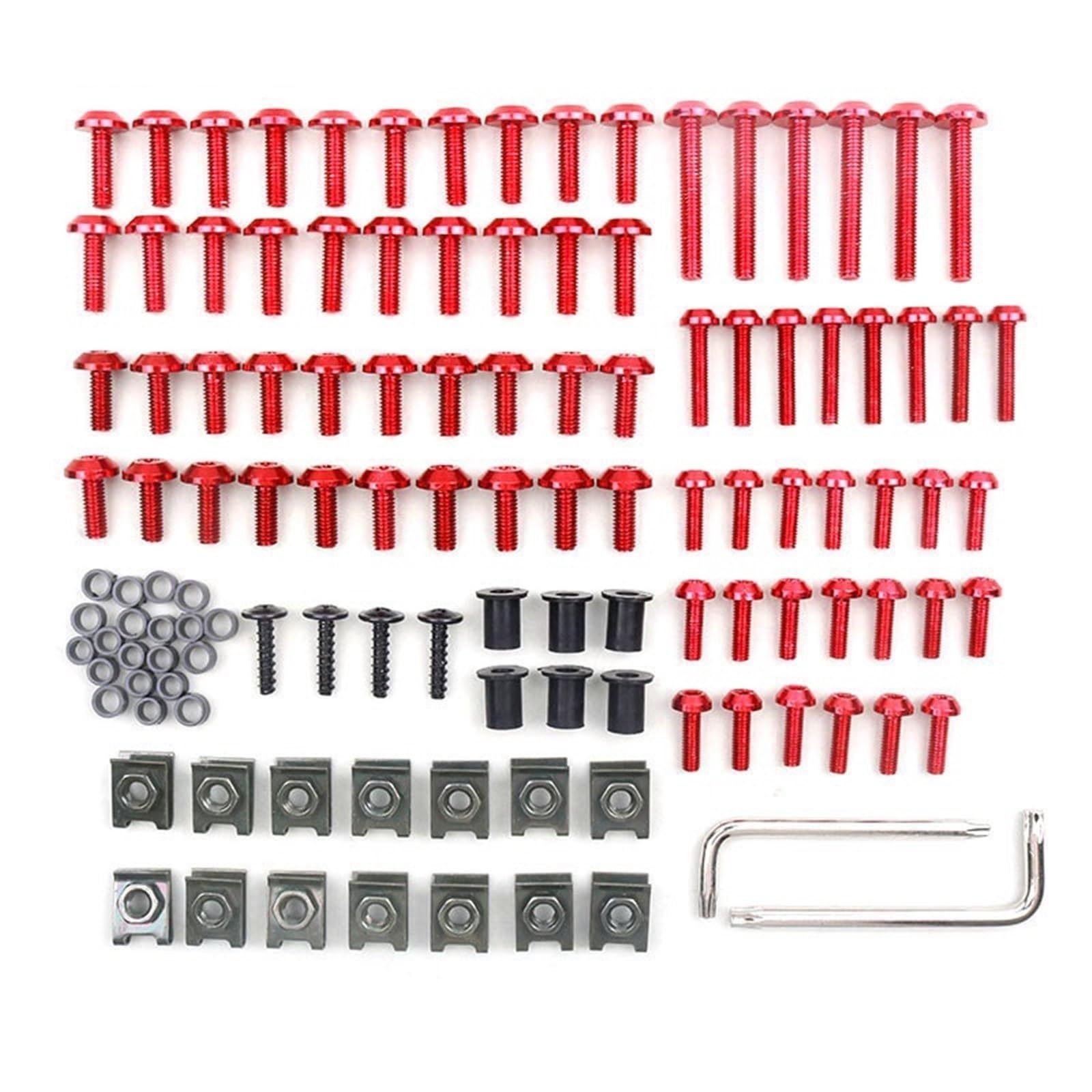 PVCUHWF Motorrad Schrauben Set Kompatibel Mit R1200R Für R1200RT Für R1200ST Motorradverkleidungsschraubenschrauben Windschutzscheibenschrauben Schraubverbindungsschrauben Dekoration(Red) von PVCUHWF