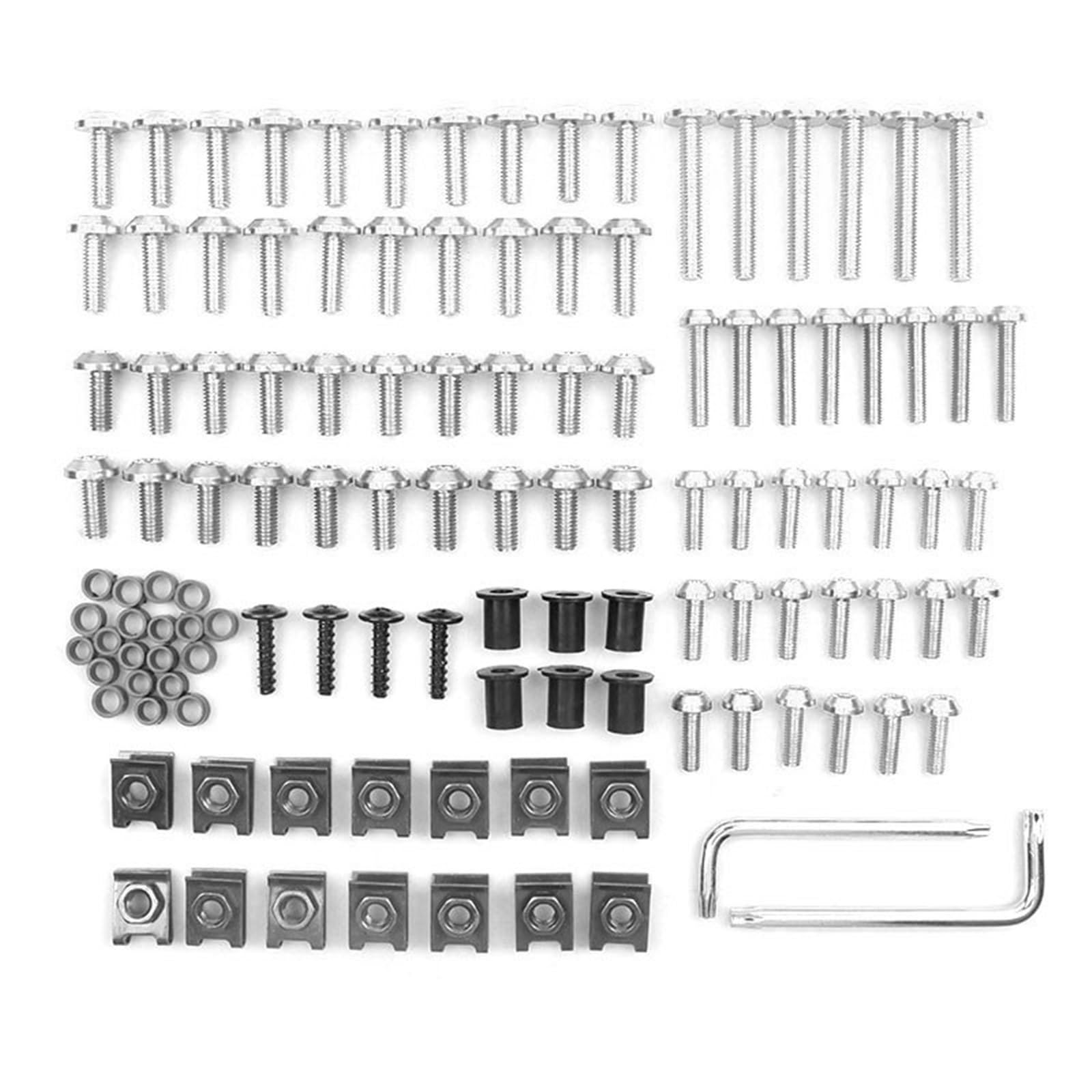 PVCUHWF Motorrad Schrauben Set Kompatibel Mit R1200R Für R1200RT Für R1200ST Motorradverkleidungsschraubenschrauben Windschutzscheibenschrauben Schraubverbindungsschrauben Dekoration(Silver) von PVCUHWF