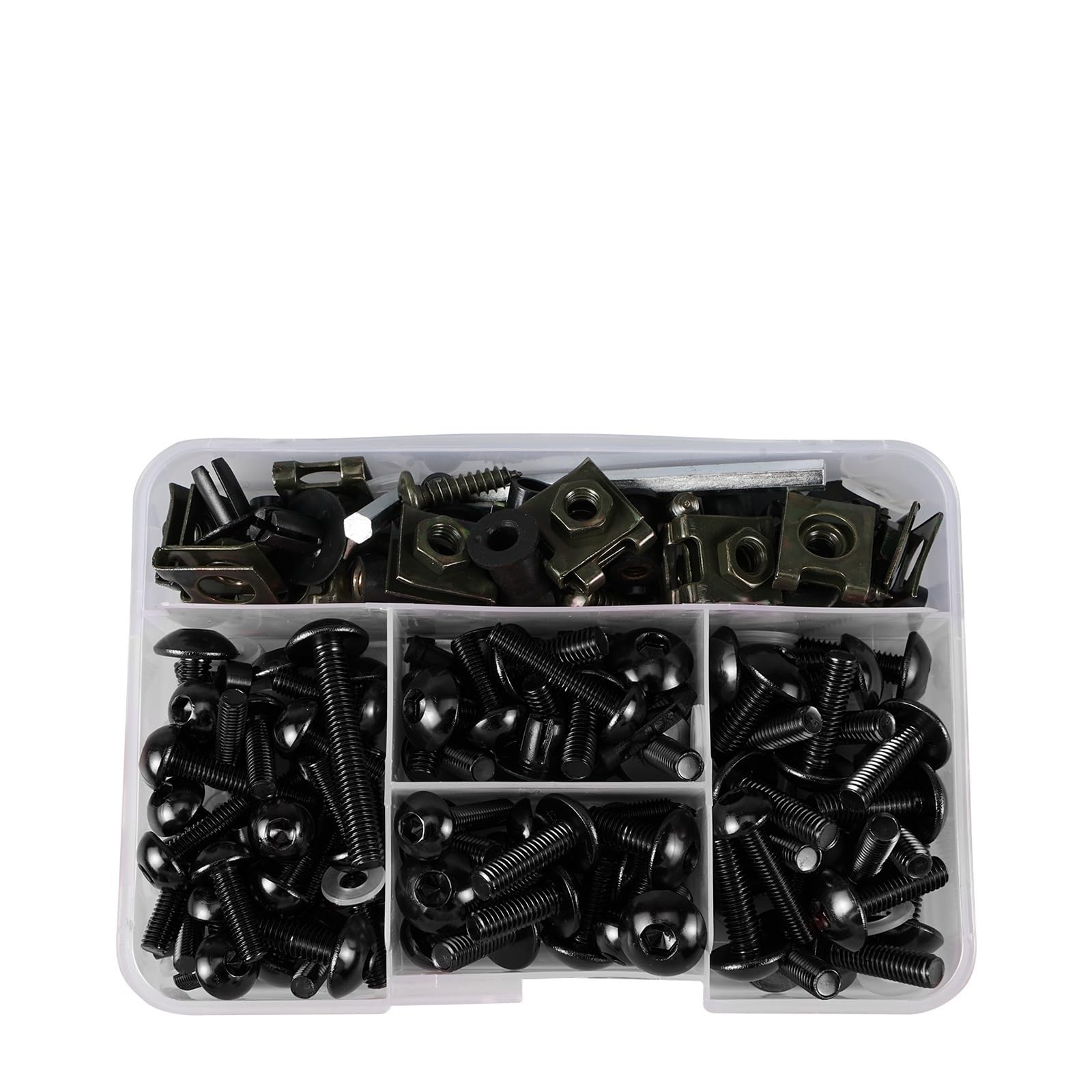 PVCUHWF Motorrad Schrauben Set Kompatibel Mit Suzuki Für GSXR600 Für GSXR1000 177-teiliges Schrauben-Kombinationsset Für Motorradkarosserieverkleidungen(Black) von PVCUHWF