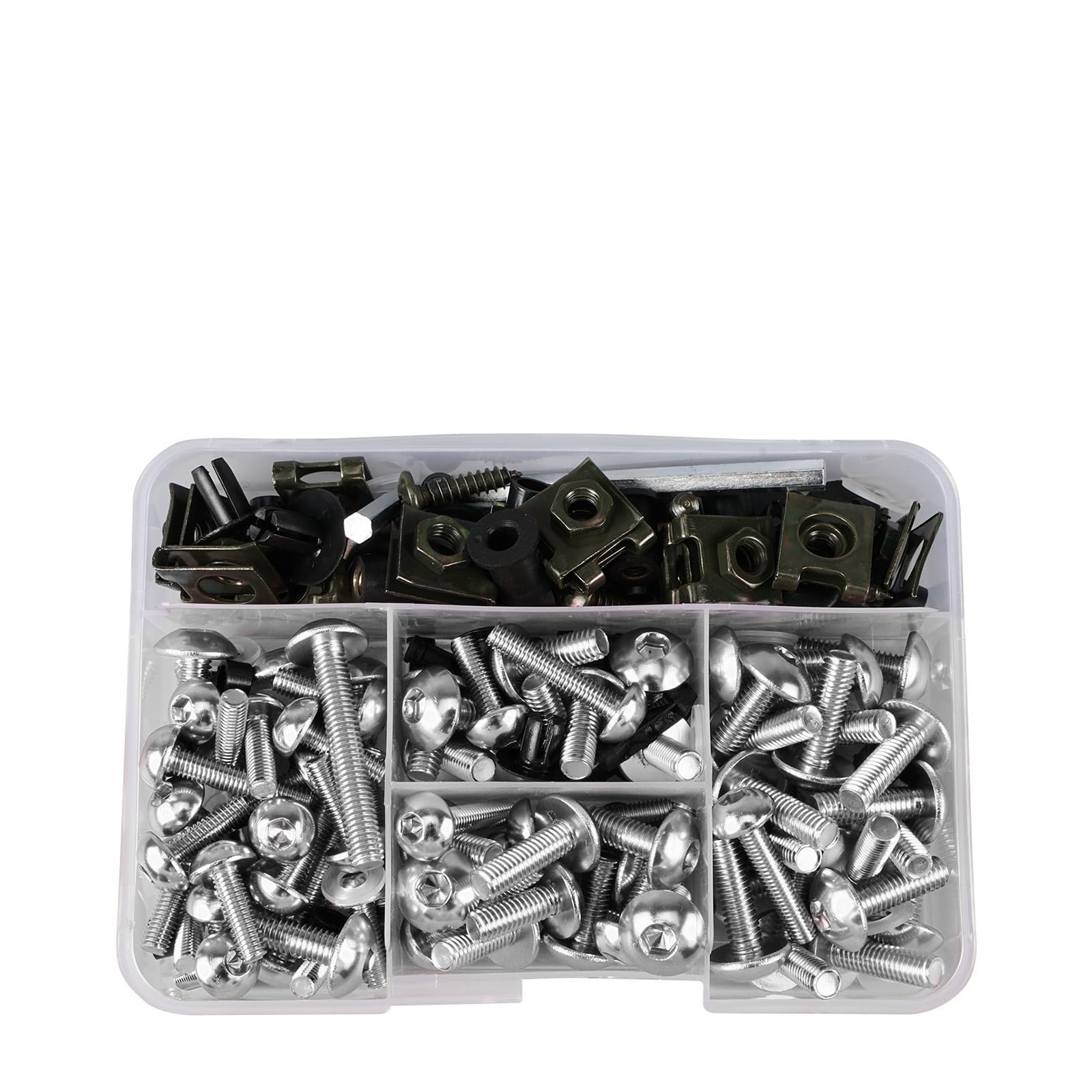 PVCUHWF Motorrad Schrauben Set Kompatibel Mit Suzuki Für GSXR600 Für GSXR1000 177-teiliges Schrauben-Kombinationsset Für Motorradkarosserieverkleidungen(Silver) von PVCUHWF
