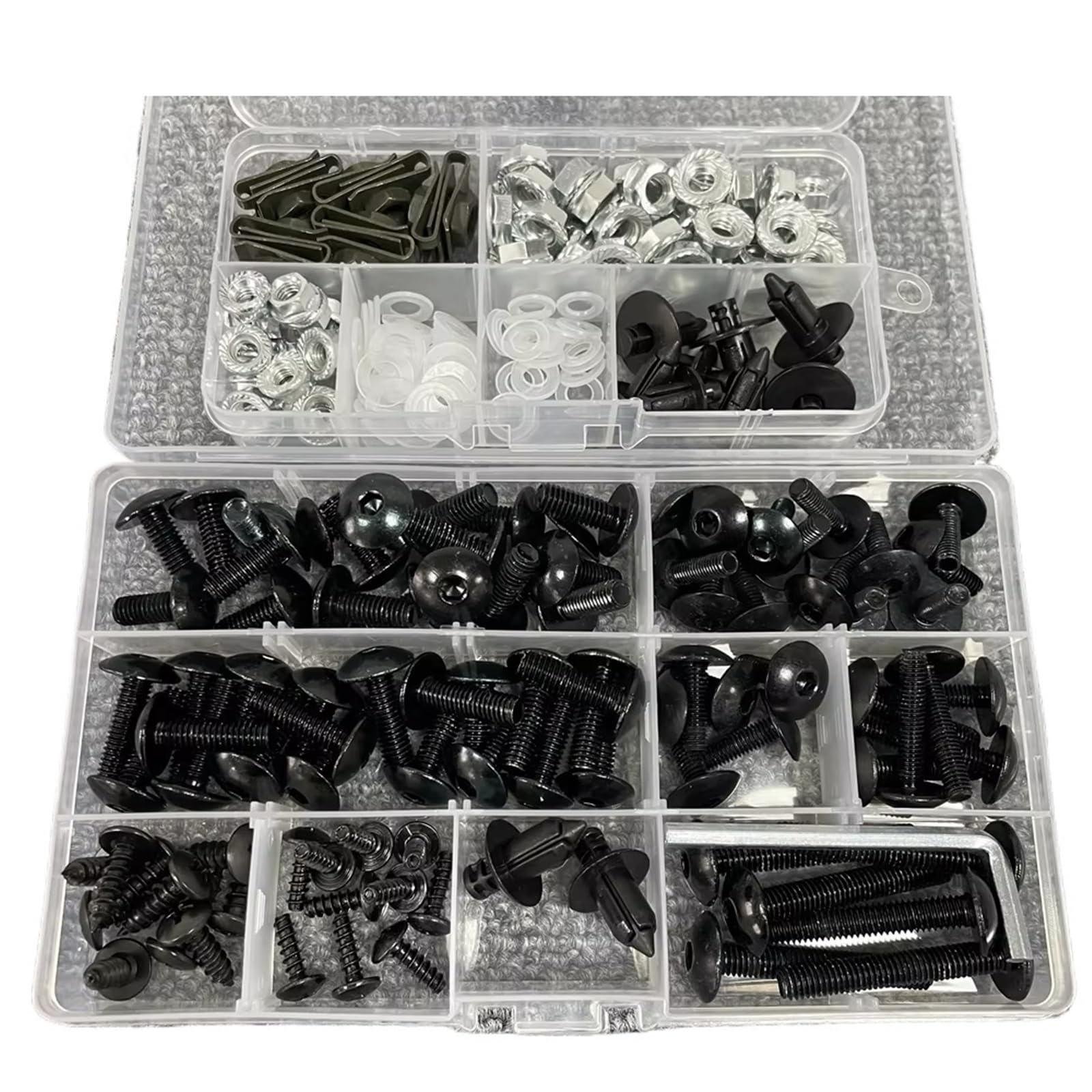PVCUHWF Motorrad Schrauben Set Kompatibel Mit Suzuki Für RGV250 Für TL1000R Für GSX750F Schrauben Und Muttern Motorrad-Karosserieverkleidung Schraubenmontagesatz Motorradschraubensatz(Black) von PVCUHWF