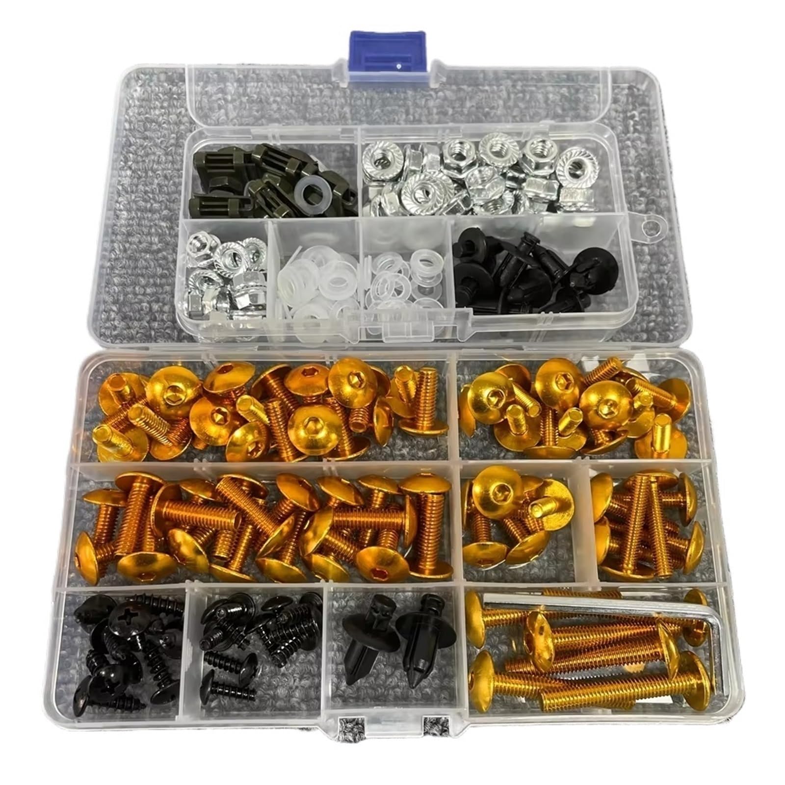 PVCUHWF Motorrad Schrauben Set Kompatibel Mit Suzuki Für RGV250 Für TL1000R Für GSX750F Schrauben Und Muttern Motorrad-Karosserieverkleidung Schraubenmontagesatz Motorradschraubensatz(Yellow) von PVCUHWF