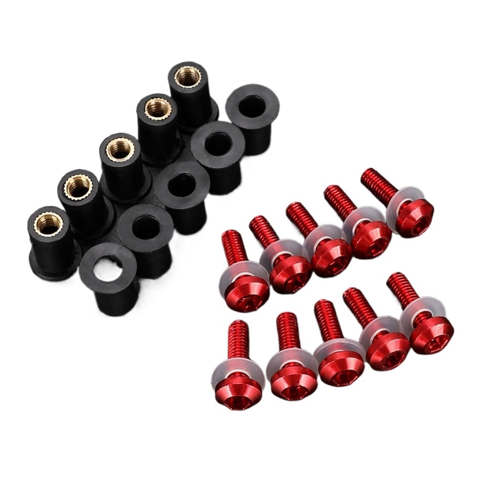 PVCUHWF Motorrad Schrauben Set Kompatibel Mit VTR1000 Für RC51 Für VTR1000F Windschutzscheibenschrauben-Schraubensatz Motorradschrauben-Kombinationssatz Schraubenverbindungsschrauben-Dekoration(Red) PVCUHWF Motorrad Schrauben Set Kompatibel Mit VTR1000 Für RC51 Für VTR1000F Windschutzscheibenschrauben-Schraubensatz Motorradschrauben-Kombinationssatz Schraubenverbindungsschrauben-Dekoration(Red) von PVCUHWF