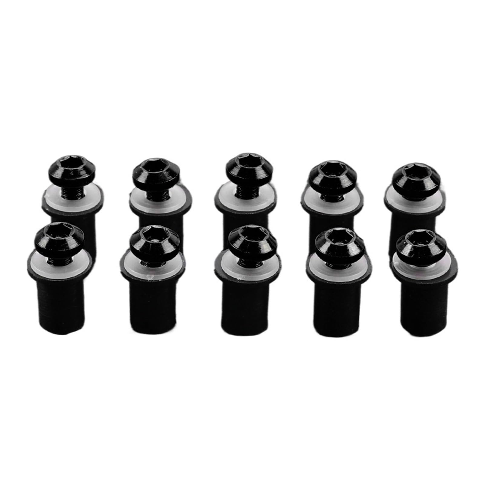 PVCUHWF Motorrad Schrauben Set Kompatibel Mit VTR1000F Für VRX400 Für VTX1300 Befestigungsmuttern Windschutzscheiben-Schraubenbefestigungsschrauben Motor-Motorradschraubensatz(Black) von PVCUHWF