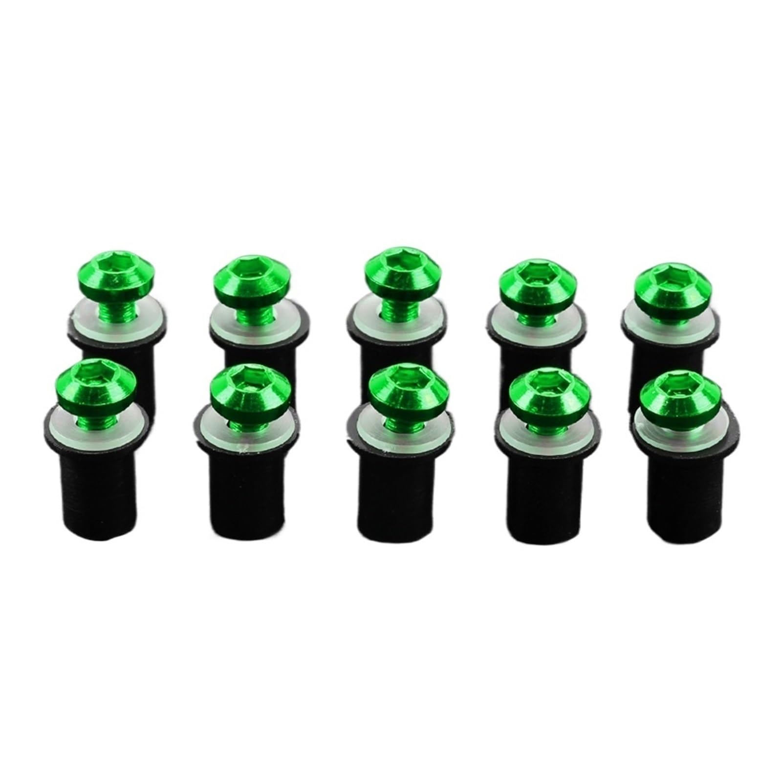 PVCUHWF Motorrad Schrauben Set Kompatibel Mit VTR1000F Für VRX400 Für VTX1300 Befestigungsmuttern Windschutzscheiben-Schraubenbefestigungsschrauben Motor-Motorradschraubensatz(Green) von PVCUHWF