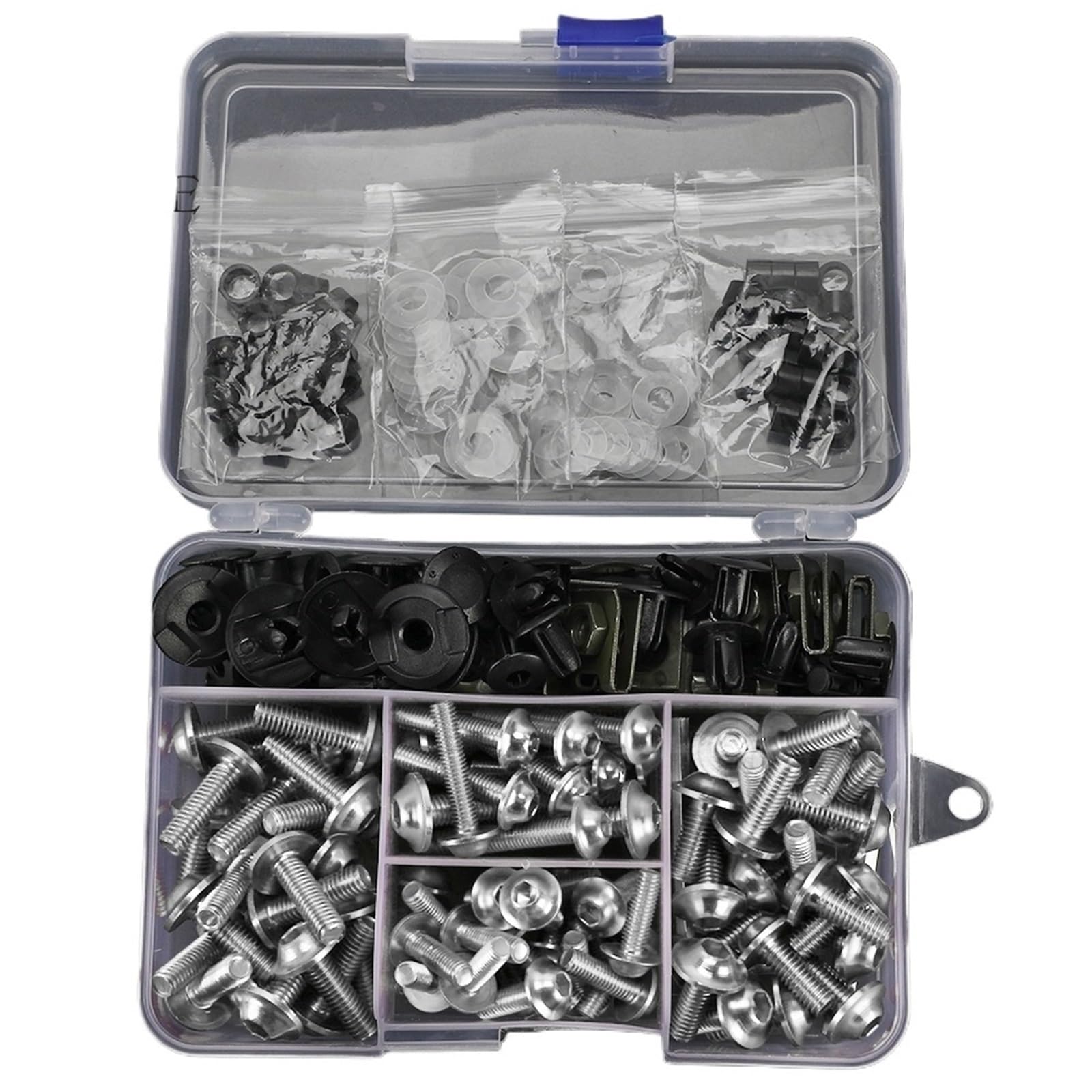 PVCUHWF Motorrad Schrauben Set Kompatibel Mit Yamaha Für DT200 Für DT125RR Für DT125R Motorradschrauben-Kombinationssatz Schraubenverbindungsschrauben Dekoration Motorradschrauben(Silver) von PVCUHWF