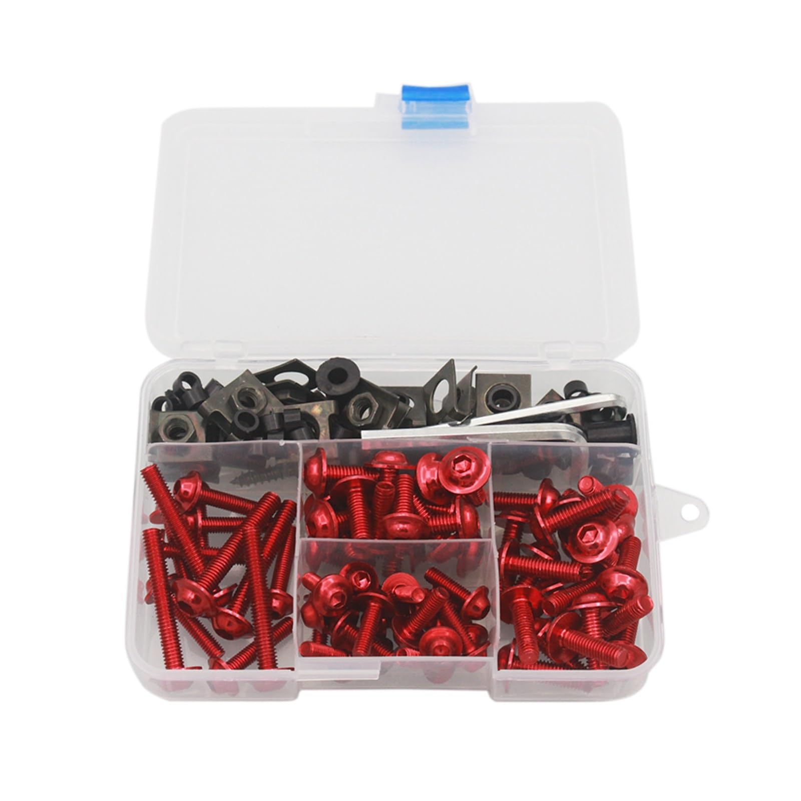 PVCUHWF Motorrad Schrauben Set Kompatibel Mit Yamaha Für FZ10 Für FZ15 Für MT07 Schraubenkombination Motorradschrauben Kombinationssatz Schraubenverbindungsschrauben Dekoration(Red) von PVCUHWF