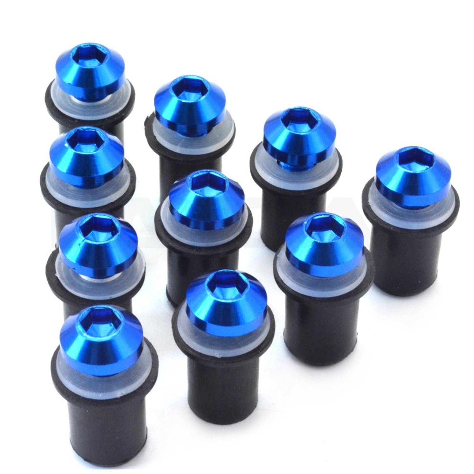 PVCUHWF Motorrad Schrauben Set Kompatibel Mit Yamaha Für MT09 Für YZFr1 Für YZFr25 Schraubenkombination Motorradschrauben Kombinationssatz Schraubenverbindungsschrauben Dekoration(Blue) von PVCUHWF