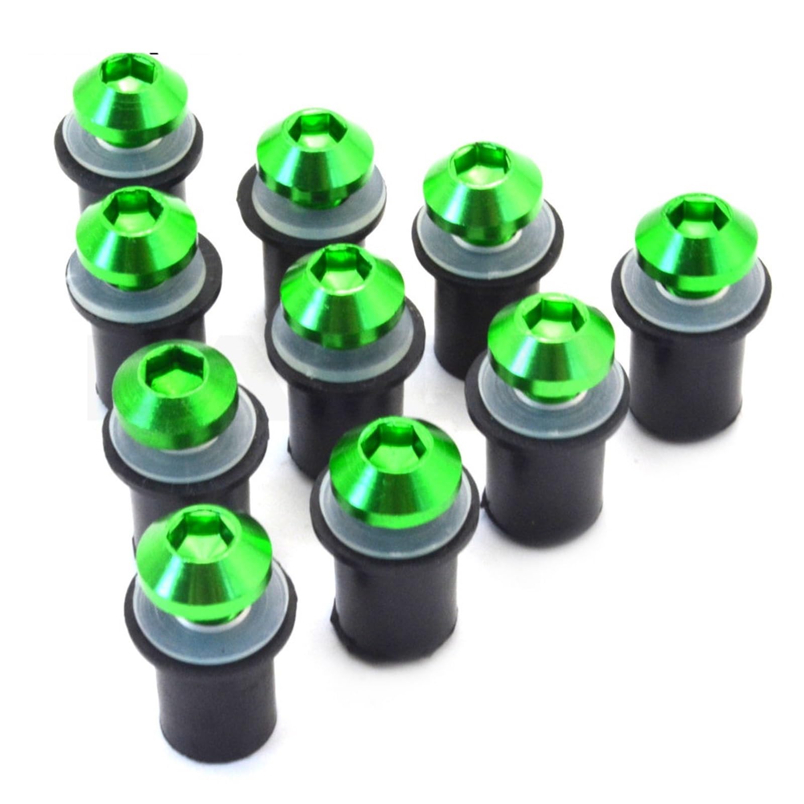 PVCUHWF Motorrad Schrauben Set Kompatibel Mit Yamaha Für MT09 Für YZFr1 Für YZFr25 Schraubenkombination Motorradschrauben Kombinationssatz Schraubenverbindungsschrauben Dekoration(Green) von PVCUHWF