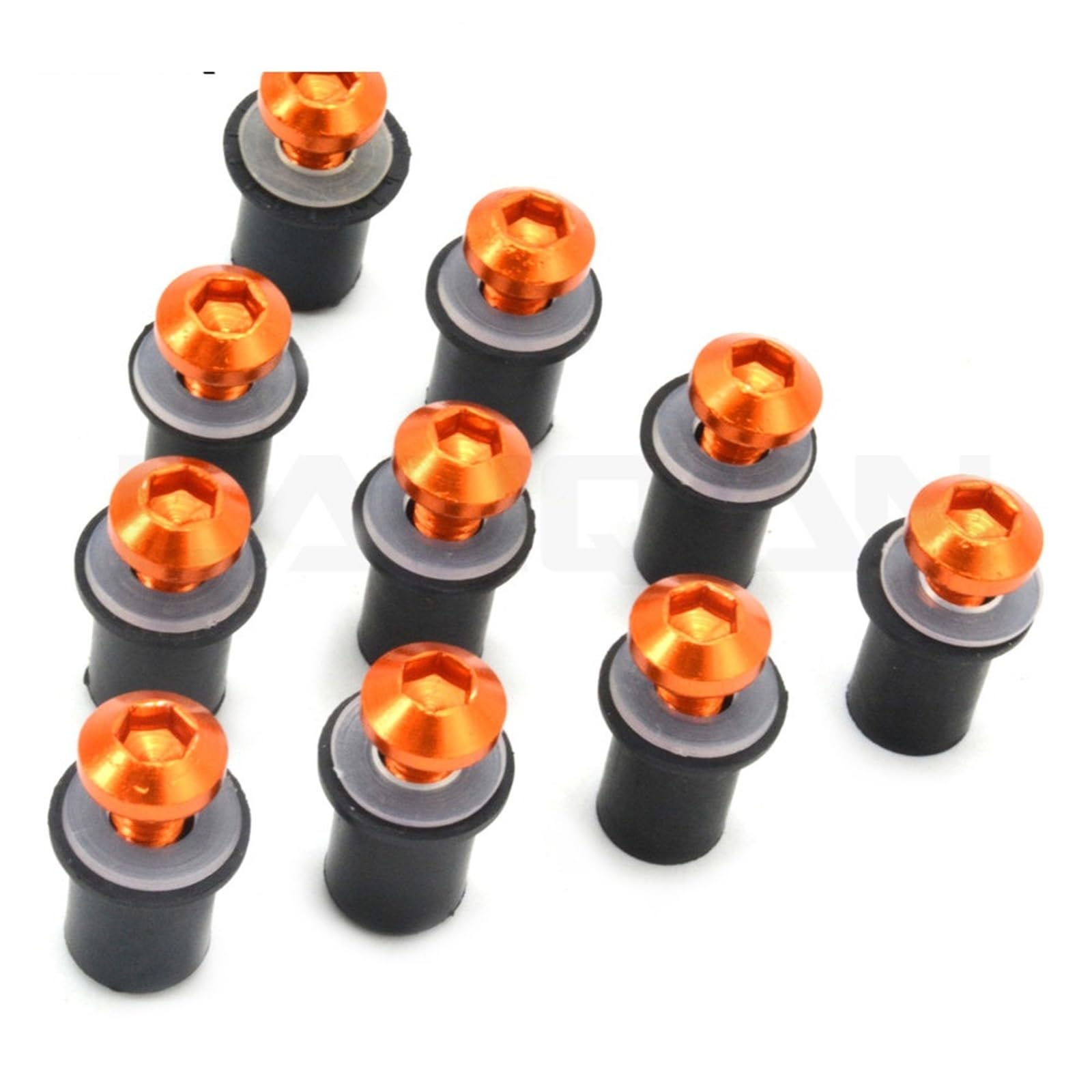 PVCUHWF Motorrad Schrauben Set Kompatibel Mit Yamaha Für MT09 Für YZFr1 Für YZFr25 Schraubenkombination Motorradschrauben Kombinationssatz Schraubenverbindungsschrauben Dekoration(Orange) von PVCUHWF