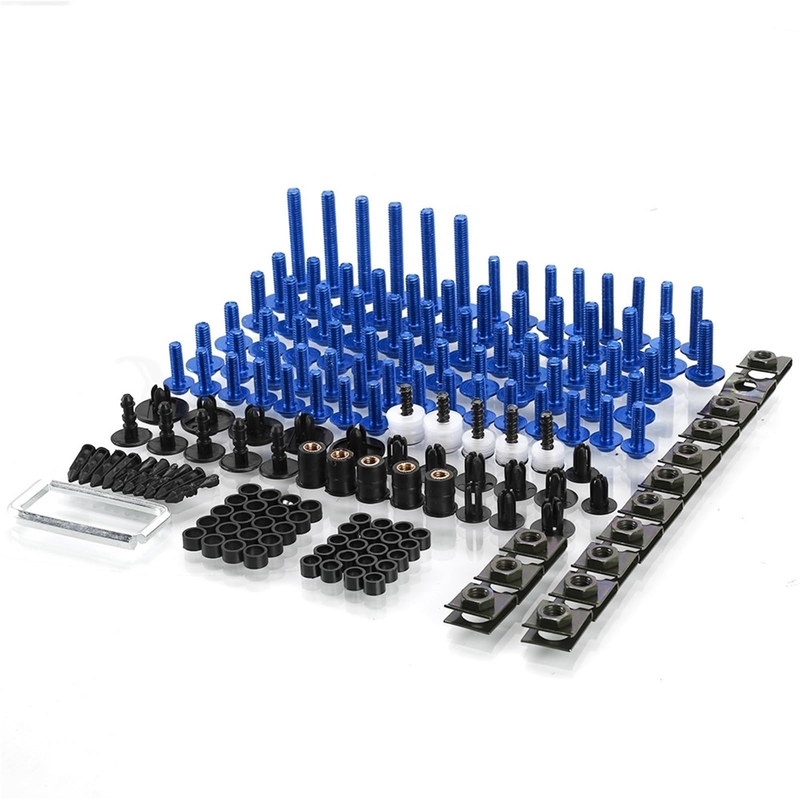 PVCUHWF Motorrad Schrauben Set Kompatibel Mit Yamaha Für XP500 Für XP530 Für SR500 Motorradzubehör Kompletter Verkleidungsschraubensatz Schrauben Muttern Motorradschraubenkombination(Blue) von PVCUHWF