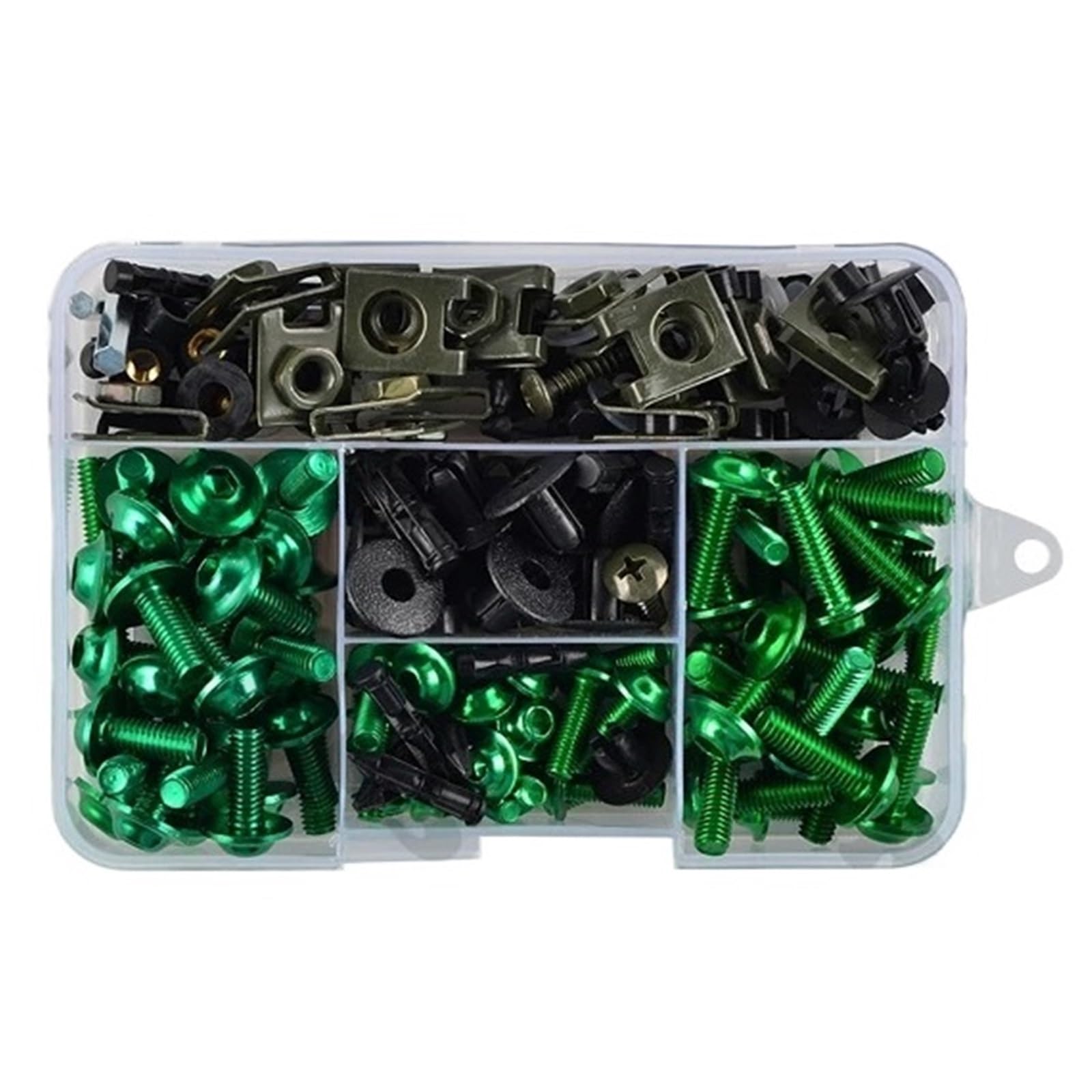 PVCUHWF Motorrad Schrauben Set Kompatibel Mit Yamaha Für YZFR3 Für YZFR6 Für YZFR125 Motorradschraubenkombination Schraubenverbindungsschraubendekoration Motorradschraubensatz(Green) von PVCUHWF