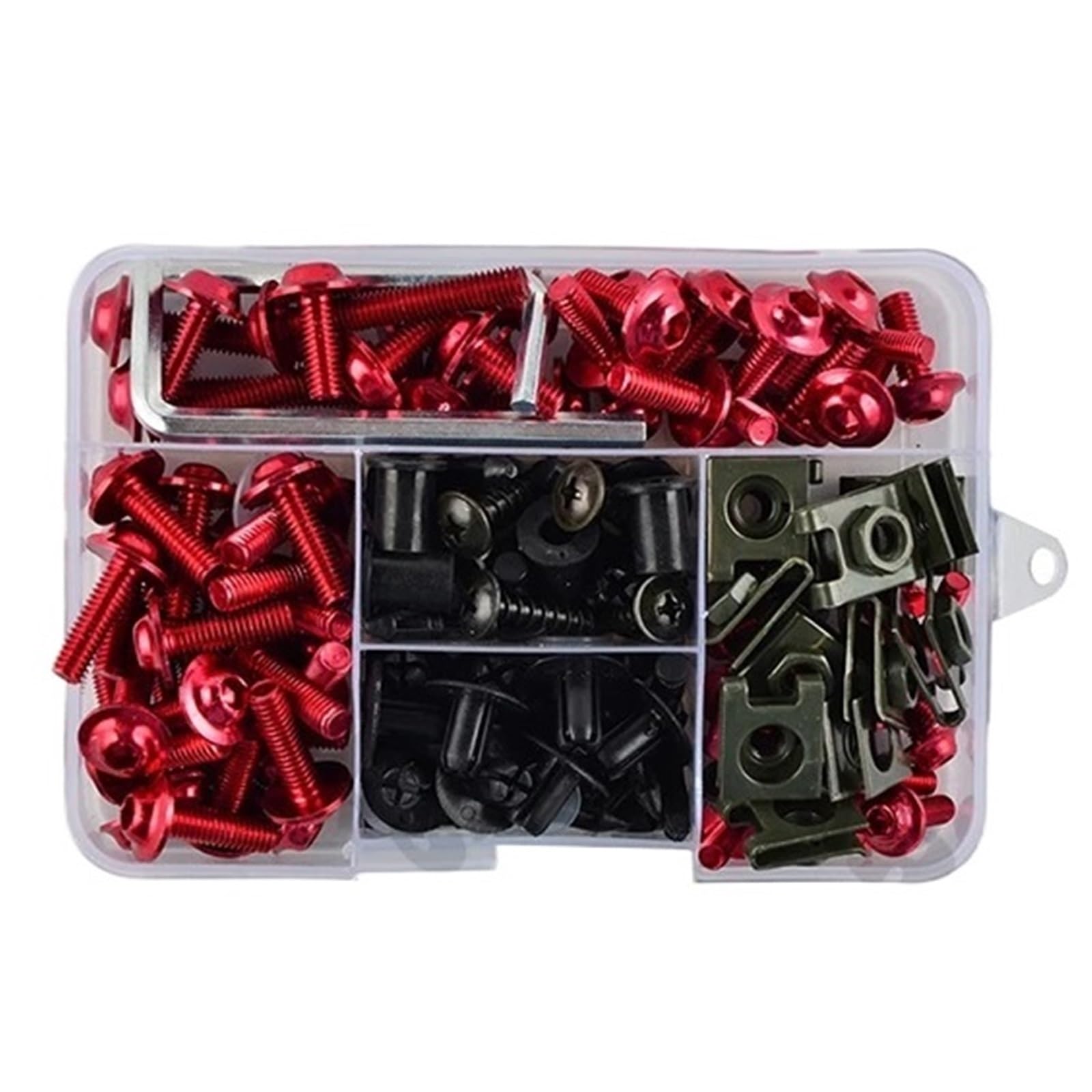 PVCUHWF Motorrad Schrauben Set Kompatibel Mit Yamaha Für YZFR3 Für YZFR6 Für YZFR125 Motorradschraubenkombination Schraubenverbindungsschraubendekoration Motorradschraubensatz(Red) von PVCUHWF