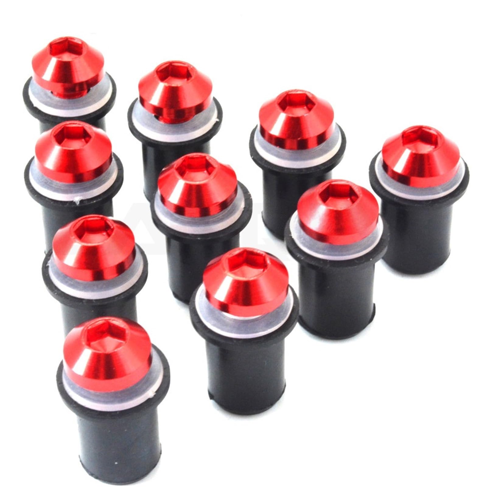 PVCUHWF Motorrad Schrauben Set Kompatibel Mit Yamaha Für YZFR6 Für YZFR3 Für MT07 Motorradschrauben-Kombinationssatz Schraubenverbindungsschrauben-Dekoration Motorradschraubensatz(Red) von PVCUHWF