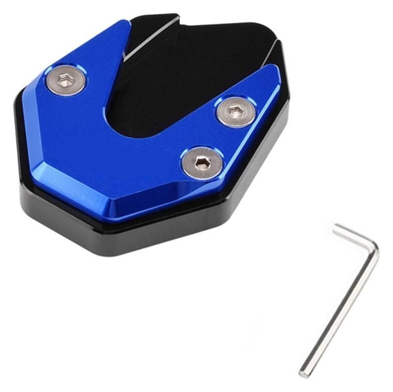 Verlängerungspolster Für A&prilia SRMAX 250 300 SRMAX250 SRMAX300 Fußseitenhalterung Ständer Vergrößern Pad Zubehör Motorradzubehör Ständer Verlängerungsplatte Seitenständer(Blau) von PVPTNTUVLD