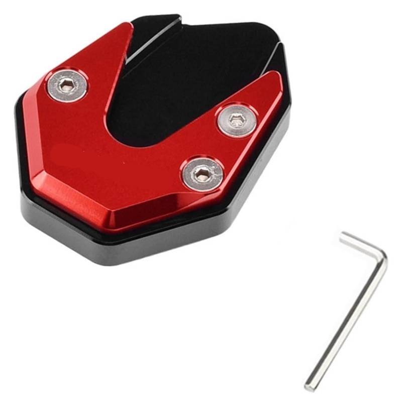 Verlängerungspolster Für A&prilia SRMAX 250 300 SRMAX250 SRMAX300 Fußseitenhalterung Ständer Vergrößern Pad Zubehör Motorradzubehör Ständer Verlängerungsplatte Seitenständer(rot) von PVPTNTUVLD