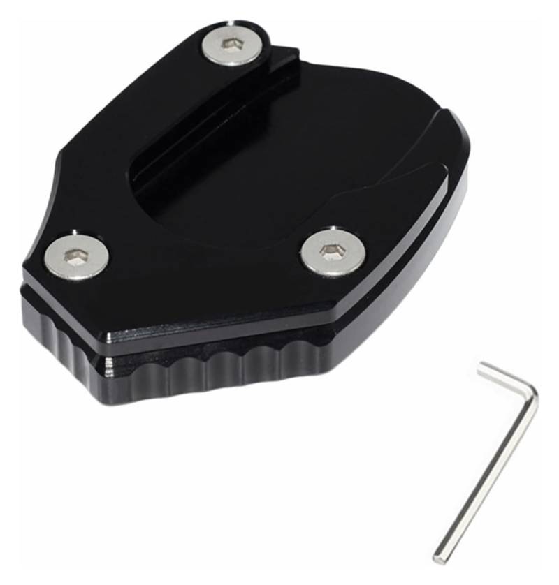 Verlängerungspolster Für FO&RZA 125 250 300 2017-2020 Für MF08 Motorrad CNC Aluminium Ständer Verlängerungsplatte Fuß Seitenhalterung Ständer Vergrößern Pad Zubehör Seitenständer(Schwarz) von PVPTNTUVLD