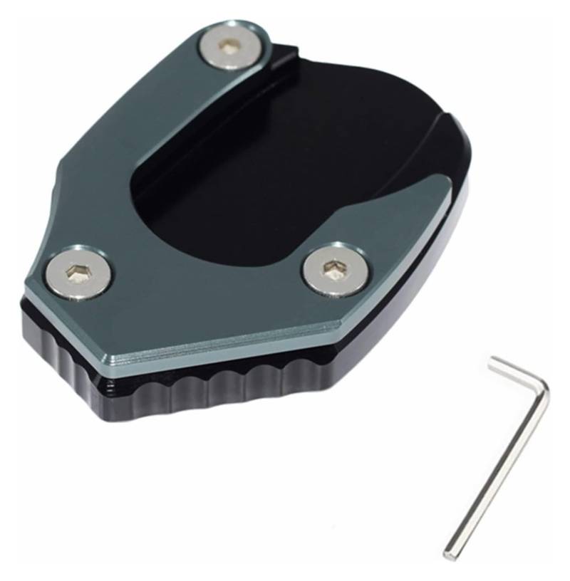 Verlängerungspolster Für FO&RZA 125 250 300 2017-2020 Für MF08 Motorrad CNC Aluminium Ständer Verlängerungsplatte Fuß Seitenhalterung Ständer Vergrößern Pad Zubehör Seitenständer(Gray) von PVPTNTUVLD