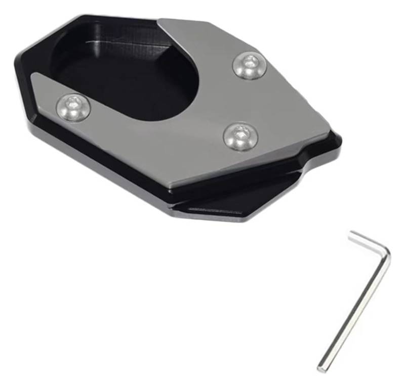 Verlängerungspolster Für K&YMCO Für GDINK 125 250 300 Motorrad CNC Aluminium Ständer Verlängerungsplatte Fuß Seitenhalterung Ständer Vergrößern Pad Seitenständer(Grey) von PVPTNTUVLD