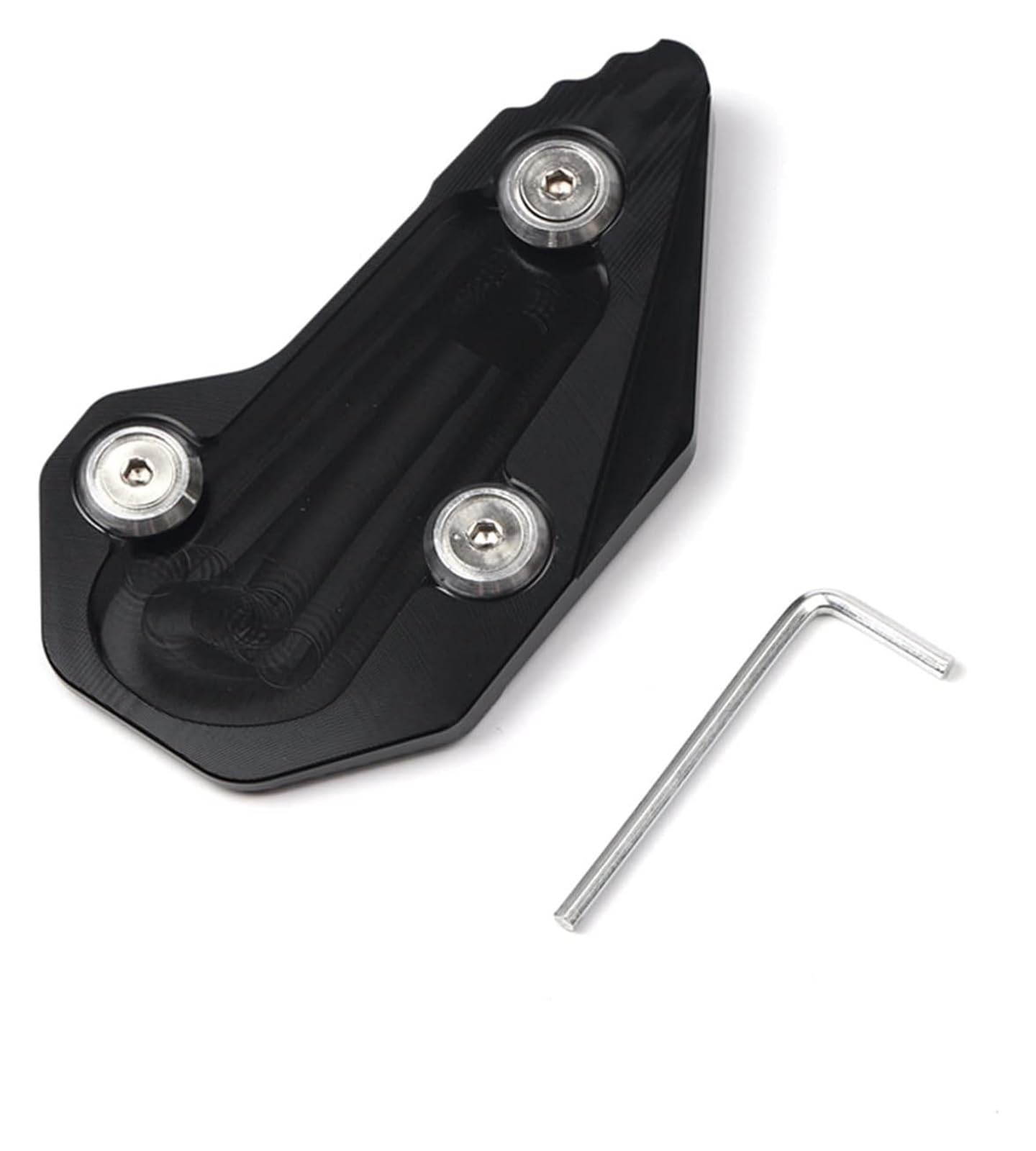 Verlängerungspolster Für R1200R R1200RS 2015-2018 Motorrad CNC Kickstand Fuß Seitenständer Verlängerungspolster Stützplatte Vergrößern Ständer Seitenständer(Schwarz) von PVPTNTUVLD
