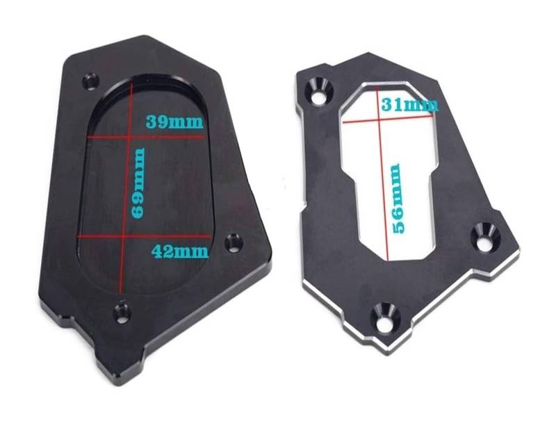Verlängerungspolster Für R1250GS R 1200 GS LC R1200GS ADV Für Adventure CNC Kickstand Seitenständer Vergrote Platte Verlängerungspad Seitenständer(Schwarz) von PVPTNTUVLD