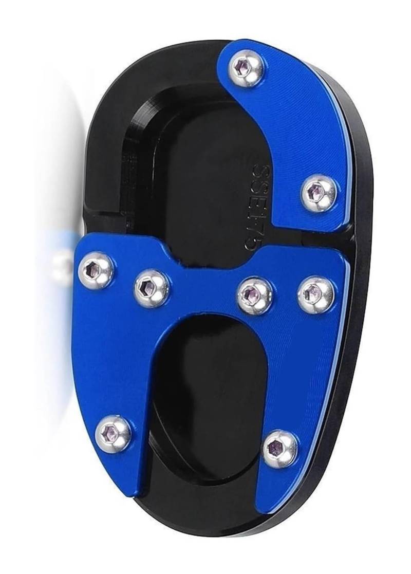 Verlängerungspolster Für Y&amaha MT-09 FZ-09 FJ-09 MT 09 MT09 Für Tracer 900 GT Motorrad Kickstand Fuß Seitenständer Verlängerungspolster Stützplatte Vergrößern Seitenständer(Blue e) von PVPTNTUVLD