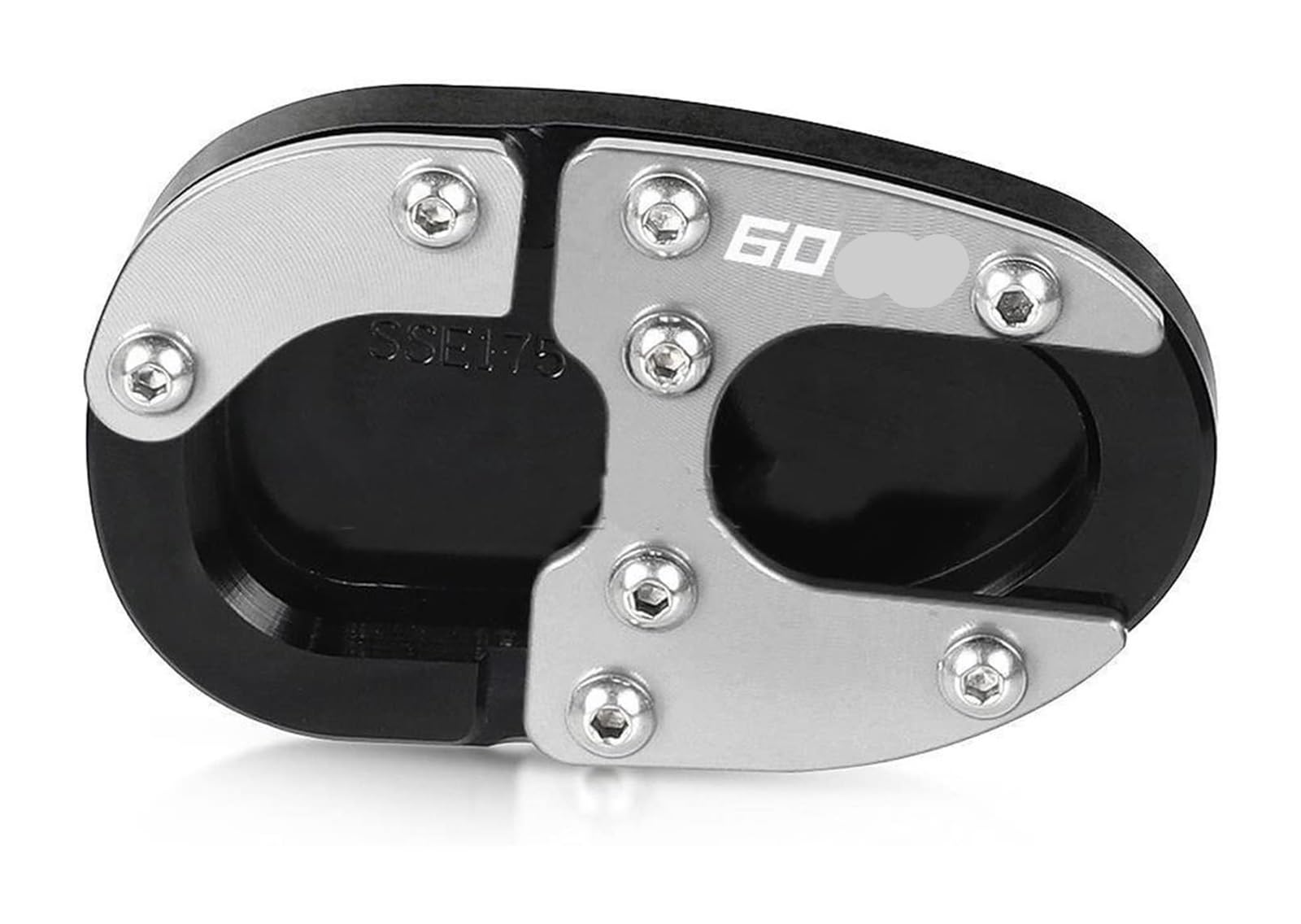Verlängerungspolster Für Y&amaha MT-09 FZ-09 FJ-09 MT 09 MT09 Für Tracer 900 GT Motorrad Kickstand Fuß Seitenständer Verlängerungspolster Stützplatte Vergrößern Seitenständer(Silver b) von PVPTNTUVLD