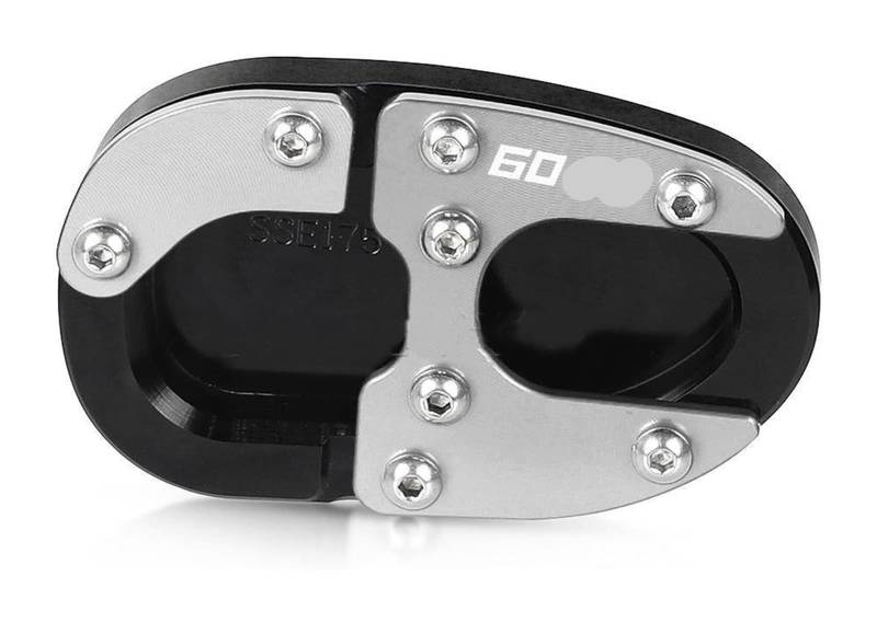 Verlängerungspolster Für Y&amaha MT-09 FZ-09 FJ-09 MT 09 MT09 Für Tracer 900 GT Motorrad Kickstand Fuß Seitenständer Verlängerungspolster Stützplatte Vergrößern Seitenständer(Silver b) von PVPTNTUVLD