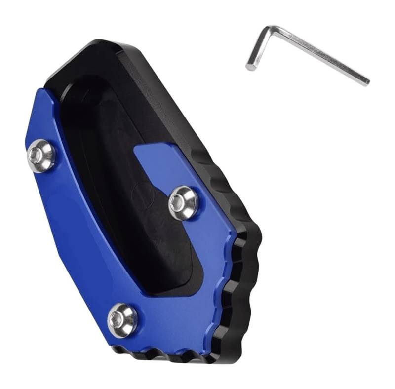 Verlängerungspolster Für Y&amaha TMAX 560 530 500 T-MAX TMAX530 TMAX560 2017-2021 Motorrad-Seitenständer-Pad-Platte Kickstand-Vergrößerungsunterstützungserweiterung Seitenständer(Blau) von PVPTNTUVLD