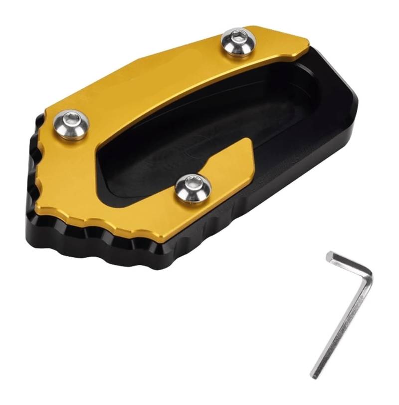 Verlängerungspolster Für Y&amaha TMAX 560 530 500 T-MAX TMAX530 TMAX560 2017-2021 Motorrad-Seitenständer-Pad-Platte Kickstand-Vergrößerungsunterstützungserweiterung Seitenständer(Glod) von PVPTNTUVLD