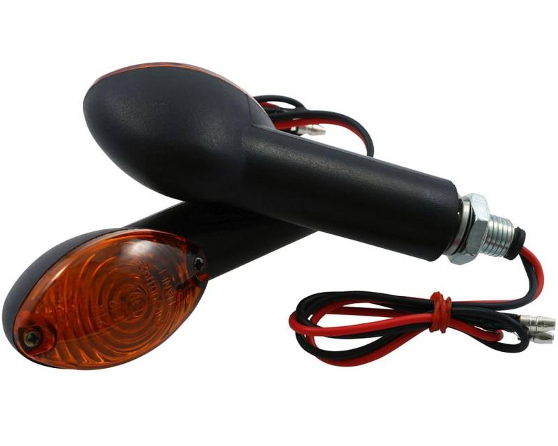 Blinker Paar Mini Motorrad CATEYE, langer Stiel, schwarz, Quad, Roller von Homry