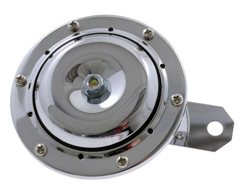 Hupe, 12 V, 100mm in Chrom, Motorrad, Roller, Quad usw von PGONA
