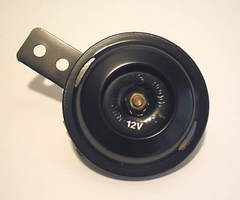 Hupe, 12V, schwarz, D =70 mm, 100 dB, E-gepr. von PW