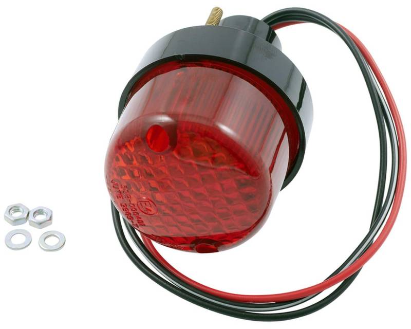 Rücklicht Mini, schwarzes Gehäuse, 55x55x75, Motorrad, Quad, Roller 12V von PW