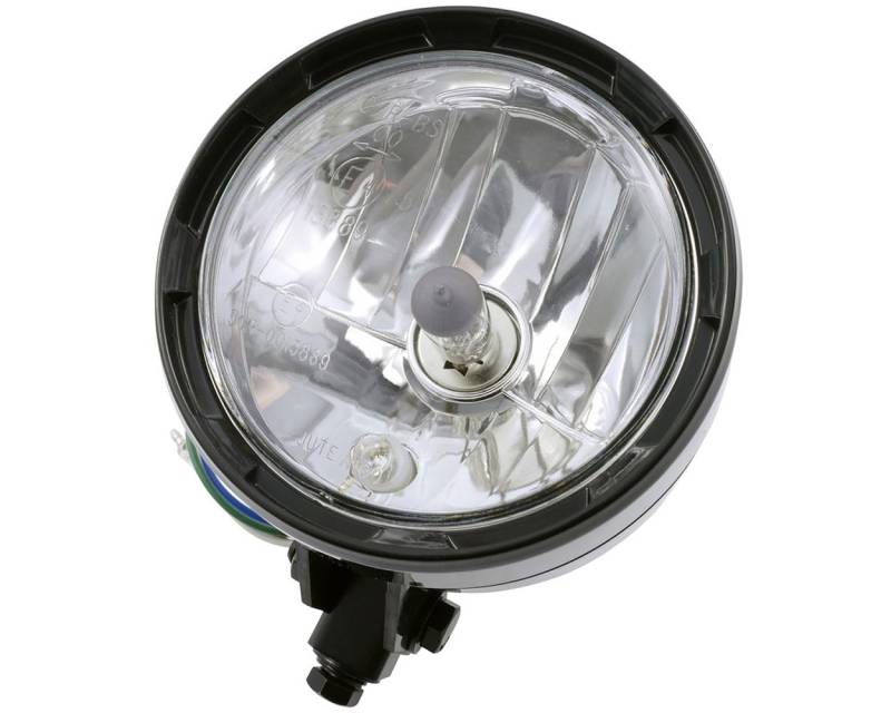Scheinwerfer Motorrad ABS Schwarz, rund, universal, HS1, Befestigung unten von PW