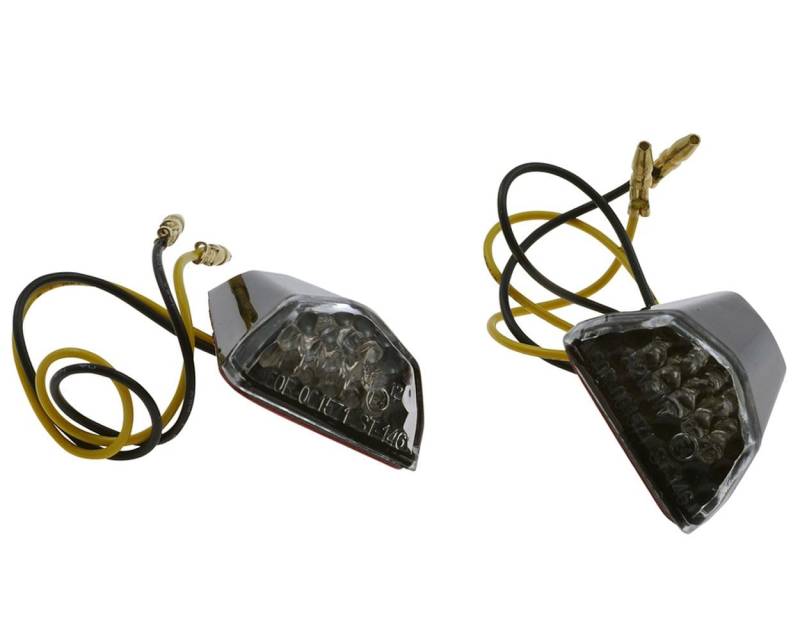 Verkleidungsblinker Paar LED Motorrad, Roller SWIFT, schwarz, Klarglas, Quad von PW