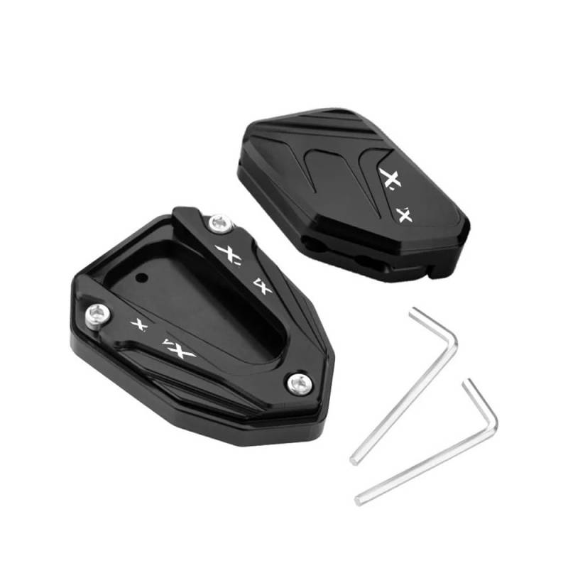 Motorrad Stützpolster Für Ya&maha XMAX300 X-MAX300 Xmax300 Xmax 2023 2024 Motorrad Seite Stehen Enlarger Platte Ständer Vergrößern Fuß Regal Zubehör von PWBDGTRU