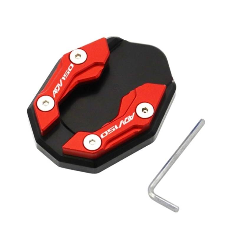Motorrad Stützpolster Motorrad Fuß Stehen Seitenständer Extender Platte Vergrößern Ständer Pad Motorrad Zubehör Für Ho&nda PCX125 PCX 125 von PWBDGTRU