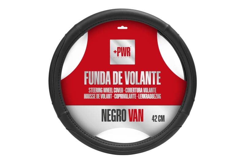 +PWR Car Parts Lenkradbezug Van Schwarz Universal für 42 cm große Lenkräder von Transportern. rutschfest. Hergestellt aus 50% PVC + 50% hochwertigem TPE. von +PWR Car Parts