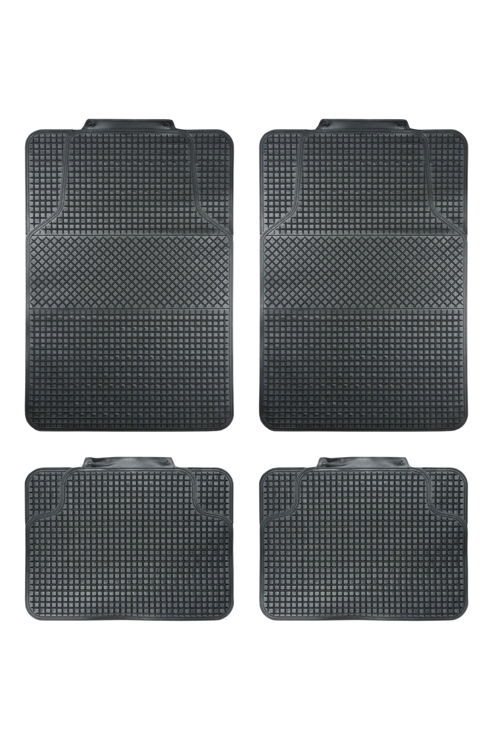 +PWR Car Parts Parma-Gummi-Fußmatten-Set für Universalfahrzeuge. 100% PVC, Größe 65 x 45 cm/33 x 45 cm. Schützen Sie den Originalboden Ihres Fahrzeugs. +PWR Car Parts Parma-Gummi-Fußmatten-Set für Universalfahrzeuge. 100% PVC, Größe 65 x 45 cm/33 x 45 cm. Schützen Sie den Originalboden Ihres Fahrzeugs. von +PWR Car Parts