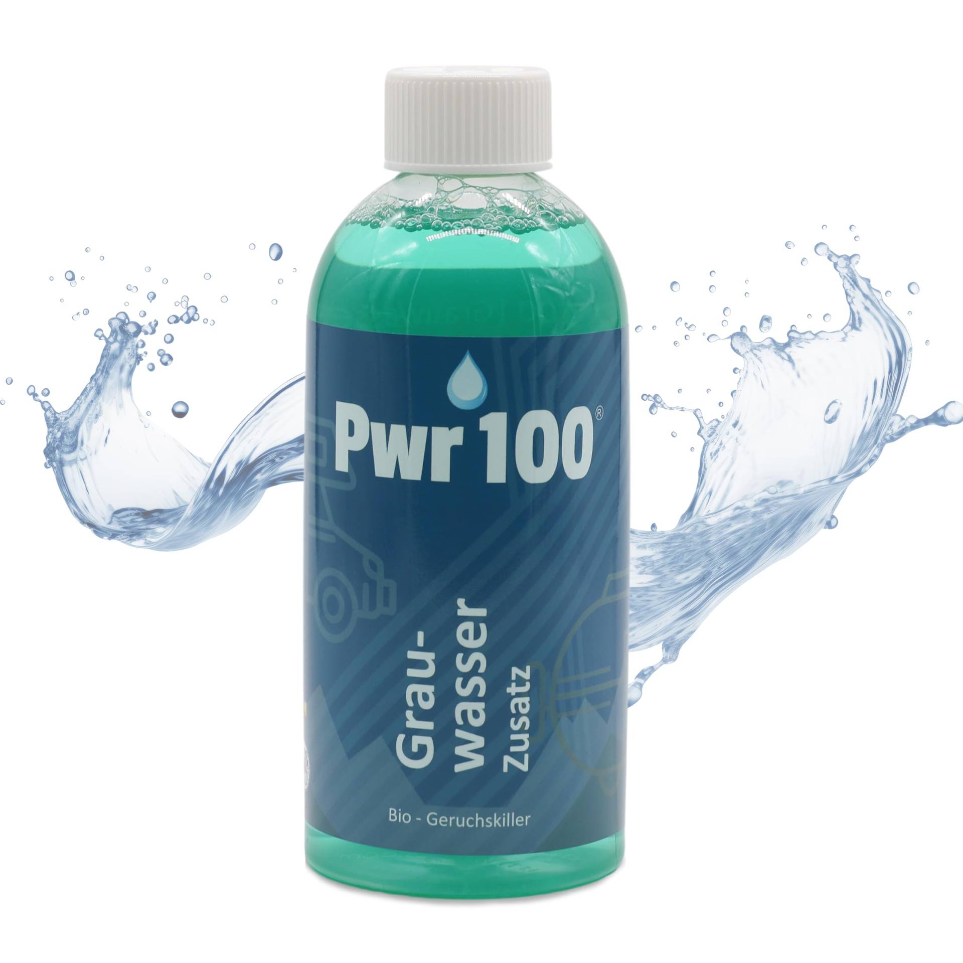 Pwr 100 GRAUWASSER-ZUSATZ | Geruch entfernen statt überdeckten, in Tank und Leitung vom Wohnwagen/Wohnmobil. Mikrobiologisch. Verträglich mit Allen Materialien und biologisch abbaubar. von PWR100