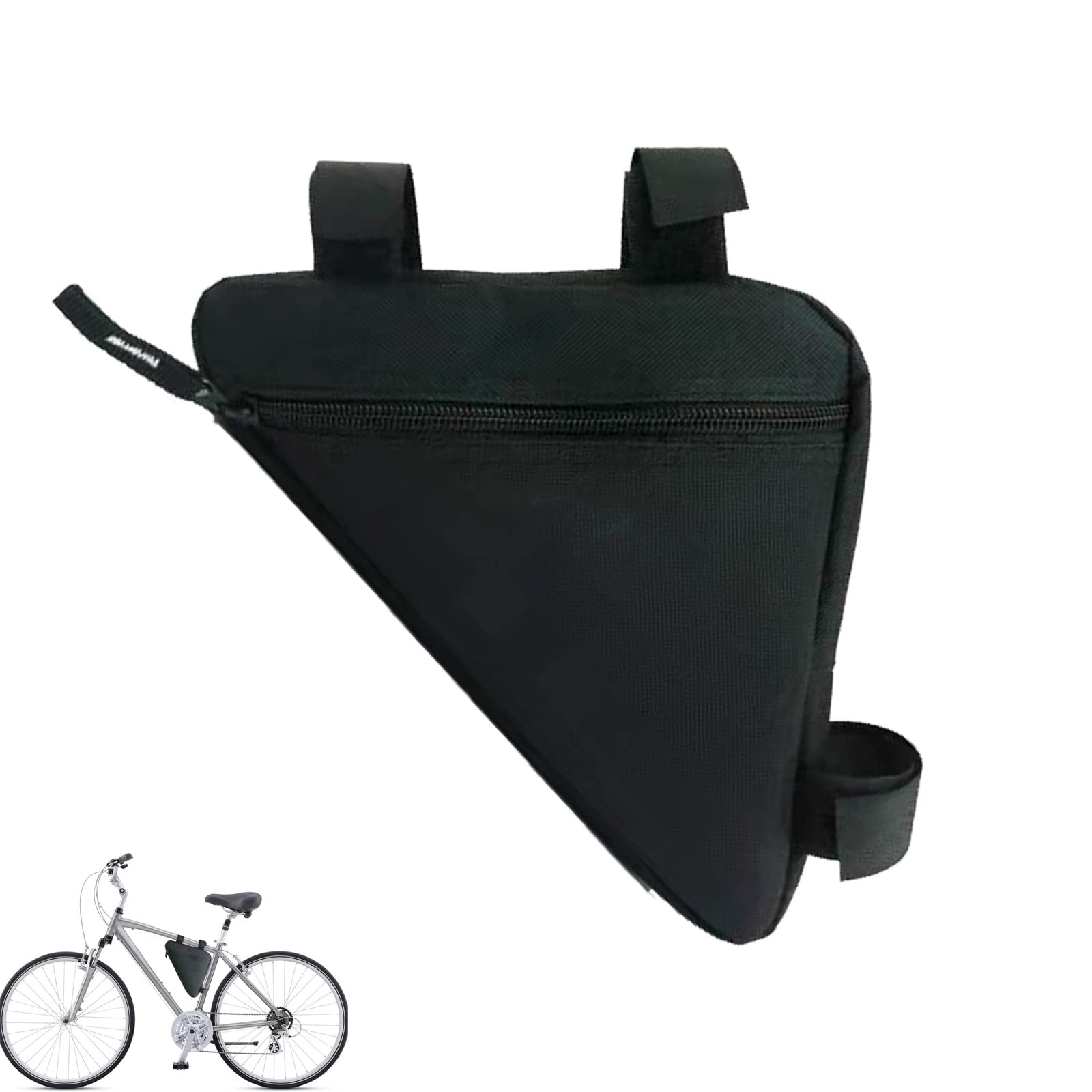 PXRLMYF Fahrrad Dreiecktasche,Wasserdicht Radtasche Triangle Bag,Fahrradrahmentasche,Fahrradtasche Rahmen für Mountainbike Rennrad,Schwarz von PXRLMYF