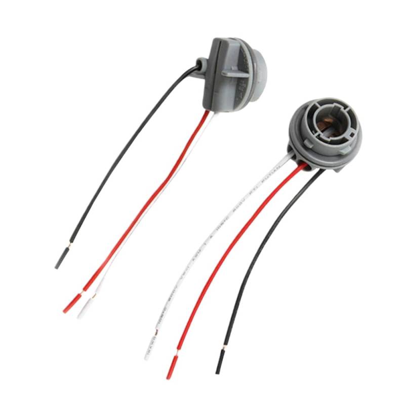 2pcs Universal 1157 12V Auto Glühbirnen -Sockeladapterverkleidungsstecker Kompatibel mit LED -Bremslicht -Kunststoffzubehör von PYASJRAV