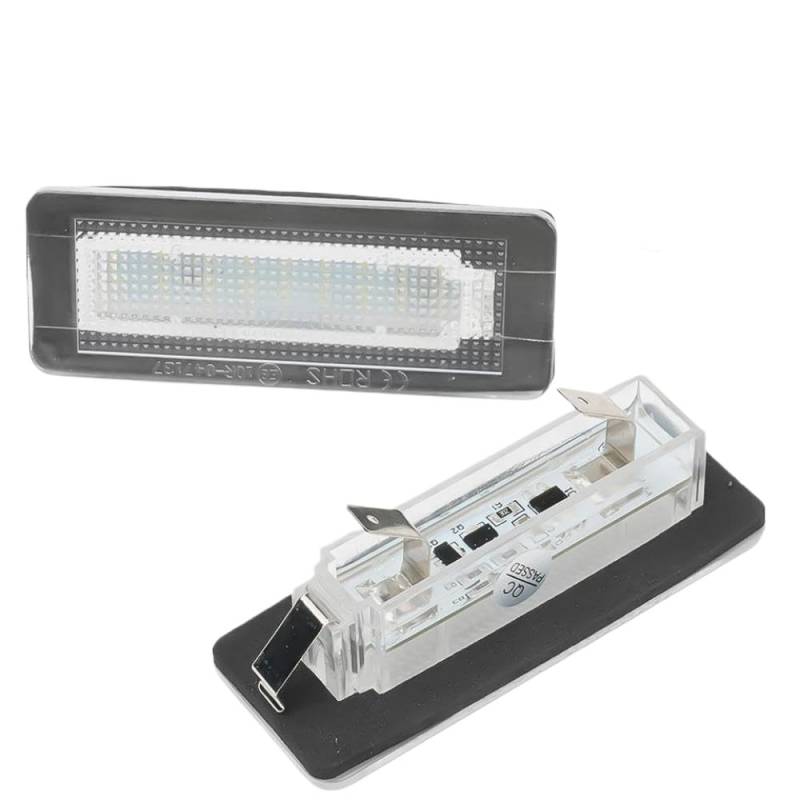 2pcs weiße LED -Kennzeichen Kompatibel mit kompatible Lichter des Fortwo Coupé Cabrio Modelle 450 451 von PYASJRAV