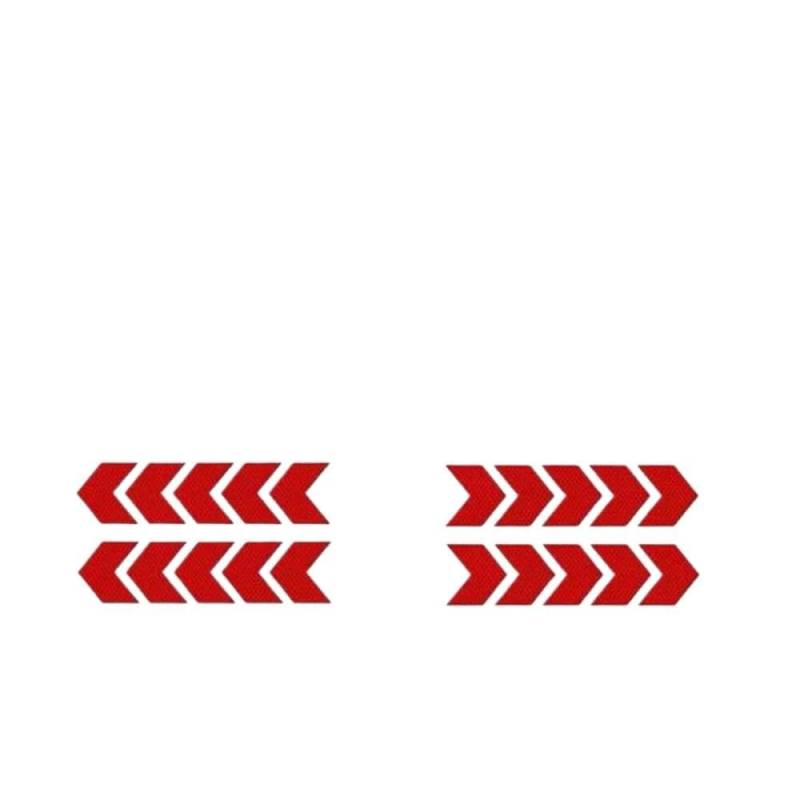 Car Reflective Arrow 6 oder 20 Prozent Stoßstange Reflektor Hazard Tape Luminous Film Kompatibel mit das Auto -Styling(20pcs Red) von PYASJRAV