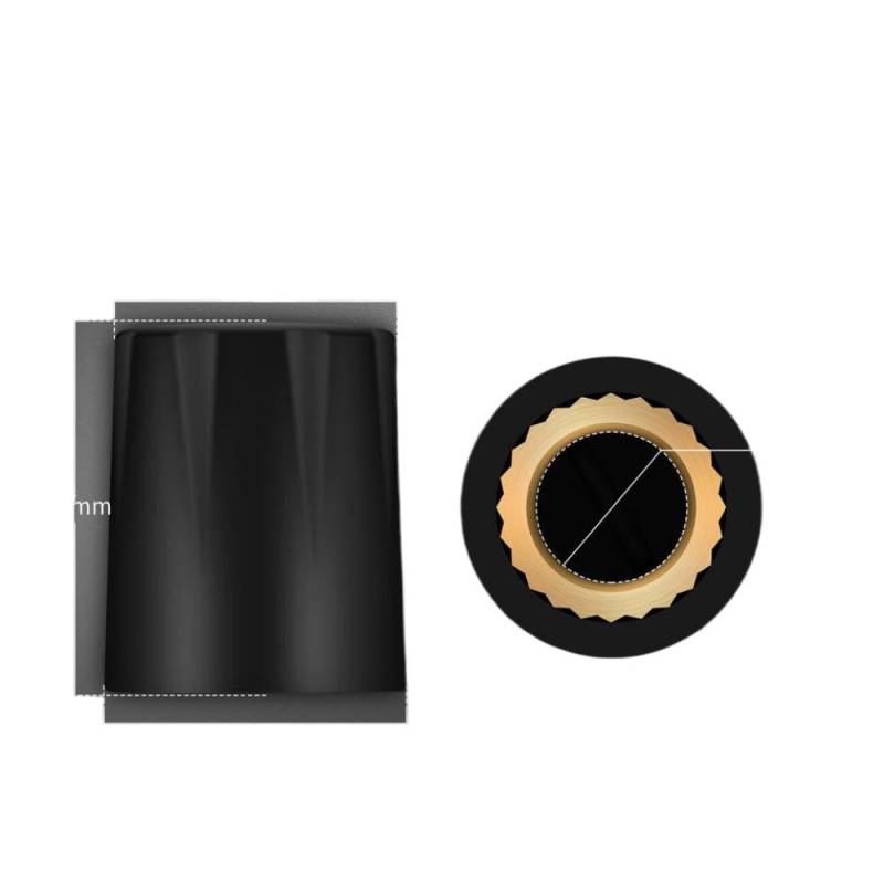 Daiertek 10pcs Schwarzer Klongitarren -Effekt -Pedalknöpfe Kompatibel mit 1/4 -Wellen -Set -Schrauben Volumensteuerung kompatibel mit Verstärkern und Pedalen von PYASJRAV