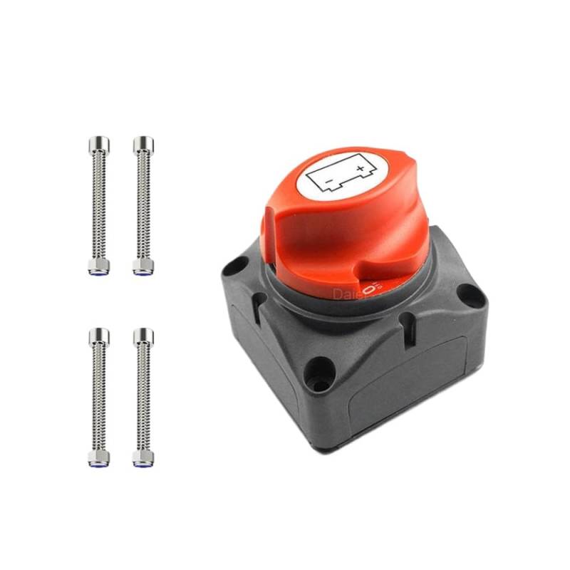 Daiertek 2 Positions -Trennschalter 48 V 24 V 12 V M10 275A Cut -Off -Anschluss Kompatibel mit Marine- und Bootsgebrauch(2PIN ON-Off M10) von PYASJRAV