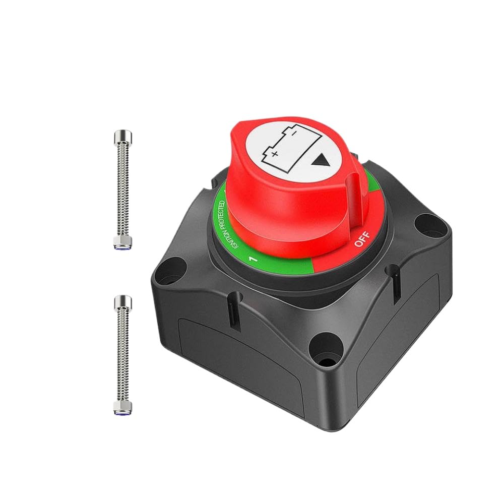 Daiertek 2 Positions -Trennschalter 48 V 24 V 12 V M10 275A Cut -Off -Anschluss Kompatibel mit Marine- und Bootsgebrauch(3PIN 1-2-both-OFF M8) von PYASJRAV