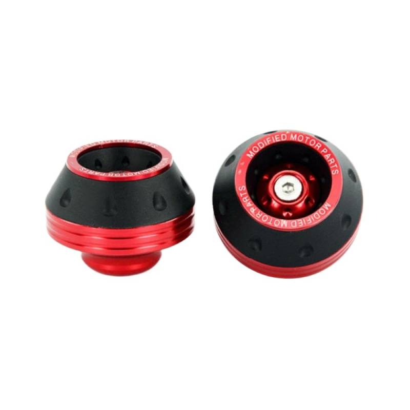 Universeller Motorrad -Crash Protector Wheel Gabel Gabel Slider Cups Motocross Falls Schutzschutz(2pcs Red) von PYASJRAV